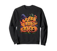 Pumpkin Patch Crew Volti di Halloween Felpa