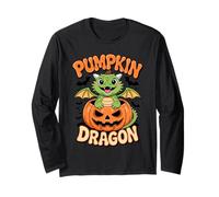 Pumpkin Patch Dragon Bearded Dragons Halloween Maglia a Manica