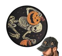 Pumpkin Patch, Halloween Embroidery, Seasonal Applique, 3.15 inches Spooky Iron On, Decorative Craft Patches For Clothing Accessories And Holiday Outfits With Creative Detail Design
