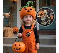 Pumpkin Patches, Halloween Embroidery Patch, Seasonal Holiday Craft Applique with Spooky Designs for Pants, Hats, Jackets, Backpacks, Jeans, Clothes, and Party Favors, 3.15 inches