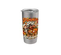 Pumpkin Pie è il mio linguaggio d'amore Divertente dessert del Ringraziamento Bicchiere termico in acciaio inox doppia parete