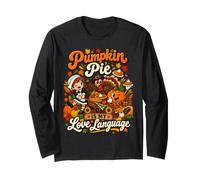 Pumpkin Pie è Il Mio linguaggio d'Amore Divertente Dessert del Ringraziamento Maglia a Manica