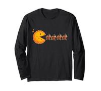 Pumpkin Pie Eating Turkeys Video Games Thanksgiving Day Kids Maglia a Manica