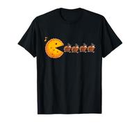 Pumpkin Pie Eating Turkeys Video Games Thanksgiving Day Kids Maglietta