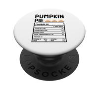 Pumpkin Pie Fatti nutrizionali Divertente Ringraziamento Umorismo familiare PopSockets PopGrip Adesivo