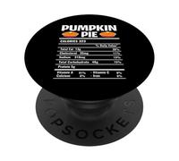 Pumpkin Pie Fatti nutrizionali Divertente Ringraziamento Umorismo familiare PopSockets PopGrip Adesivo