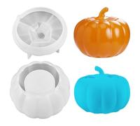 Pumpkin Resin Molds - Halloween Silicone Jar Mold With Lid For DIY | Silicone Pumpkin Jar Mold With Lid, Easy Release Casting Mold For Resin Storage Boxes, Cupcakes, Chocolate, Cakes And Crafts