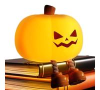 Pumpkin Silicone Night Light - Cute Fall Pumpkin Decor LED Night Lamp | Halloween Rechargeable Touch-Sensitive Nightlight | Breastfeeding Light for Dorm, Hotel, Travel, Camping, Desk, Bathroom, Kids