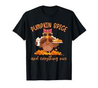 Pumpkin Spice And Everything Nice Thanksgiving Turkey Lover Maglietta