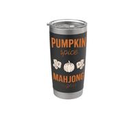 Pumpkin Spice And Mahjong Nights Fall Autumn Bicchiere termico in acciaio inox doppia parete