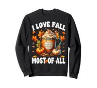 Pumpkin Spice Coffee Latte Mug Women I Love Fall Most of all Felpa