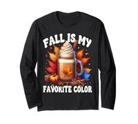 Pumpkin Spice Hot Cocoa Mug Women Fall Is My Favorite Color Maglia a Manica