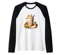 Pumpkin Spice Latte And Apple Pie Decor for Women Hello Fall Maglia con Maniche Raglan