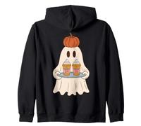 Pumpkin Spice Latte Ghost Halloween Fall Coffee Lover Felpa con Cappuccio