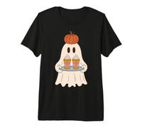 Pumpkin Spice Latte Ghost Halloween Fall Coffee Lover Maglietta Premium