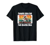 Pumpkin Spice Motocross Dirt Bike Offroad Bike Halloween Maglietta