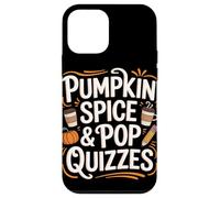 Pumpkin Spice & Pop Quiz Autunno Ritorno a scuola Custodia per iPhone 12 mini