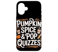 Pumpkin Spice & Pop Quiz Autunno Ritorno a scuola Custodia per iPhone 16