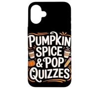 Pumpkin Spice & Pop Quiz Autunno Ritorno a scuola Custodia per iPhone 16 Plus