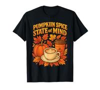 Pumpkin Spice State of Mind Design Autunnale Maglietta
