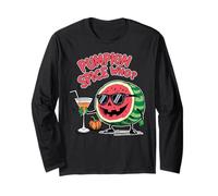 Pumpkin Spice Who? Divertente Anguria Jack o Lanterna Maglia a Manica
