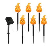 Pumpkin Stake Lights, Halloween Decor, Solar Pathway Illumination, Weatherproof Outdoor Display, Easy Ground Installation, For Porch Accents, Yard Scenes, and Lawn Displays