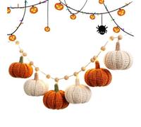 Pumpkin String Lights - Knitted Autumn Farmhouse Fireplace Garland