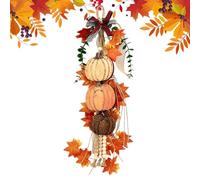 Pumpkin Swag Thanksgiving Decor, LED Front Door Decor For Harvest Autumn