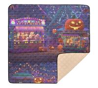 Pumpkin - Tappetino da gioco per bambini, grande, antiscivolo, lavabile, per la stanza dei giochi, per bambini, 127 x 127 cm