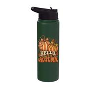 Pumpkin Thanksgiving Halloween Hello Sweet Autumn Stainless Steel Insulated Water Bottle