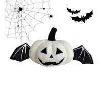 Pumpkin Throw Pillow, Plush Stuffed Halloween Cushion, 17.72 inches long, Cozy Fall Accent, Holiday Decoration, Soft Seasonal Decorative Pillow for Couch Sofa Bed Chair, Living Room Bedroom Desk