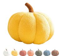 Pumpkin Throw Pillows, Plush Pumpkin Cushion for Halloween, Soft Halloween Cushions - Cozy Autumn Decor for Home (Yellow,35CM)