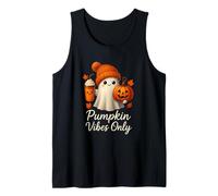 Pumpkin Vibes Only Cute Ghost Latte Fall Halloween Estetica Canotta