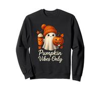 Pumpkin Vibes Only Cute Ghost Latte Fall Halloween Estetica Felpa