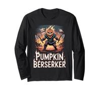 Pumpkin Warrior - Berserker della Mitologia norrena di Halloween Vichingo Maglia a Manica