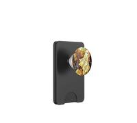 PumpkinGhost Spooky Stained Glass Ghost Pumpkin Pattern PopSockets PopWallet per MagSafe