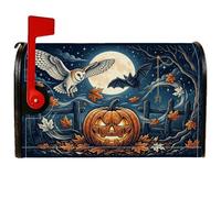 Pumpkins Coperture magnetiche per cassetta delle lettere, rustiche festive, gufo pipistrello Halloween arancione copertura per cassetta delle lettere per decorazioni per casa e giardino, 45,7 x 53,3