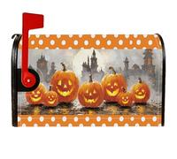 Pumpkins - Coperture magnetiche per cassetta postale, per Halloween e feste di Halloween, motivo: casa infestata dalla luna, per decorazione del cortile, 45,7 x 53,3 cm