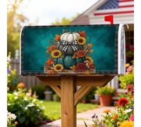 Pumpkins - Coperture magnetiche per cassetta postale, rustiche, foglie di girasole, foglie autunnali, decorazioni per cassette postali per portico anteriore, 53 x 65,5 cm