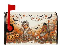 Pumpkins - Coperture magnetiche per cassette postali, fantasiose decorazioni rustiche per cassetta delle lettere di Halloween, decorazione per cortile, 45 x 53 cm