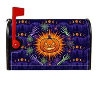 Pumpkins - Coperture magnetiche per cassette postali, fantasiose mani di scheletro e ragnatele, protezione per cassetta postale di Halloween, decorazione per portico anteriore, 53 x 64 cm