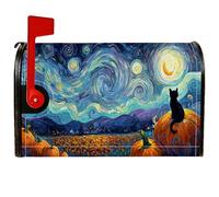 Pumpkins - Coperture magnetiche per cassette postali, fantasioso gatto luna autunno arancione copertura per cassette della posta per decorazioni esterne 45,7 x 53,3 cm
