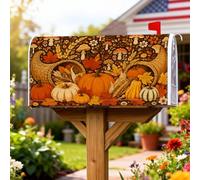 Pumpkins - Coperture magnetiche per cassette postali, rustiche casali Cornucopia autunnali foglie autunnali arancioni, decorazioni per cassetta postale per giardino, cortile, 45 x 53 cm