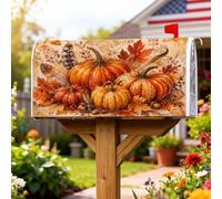 Pumpkins Coperture magnetiche per cassette postali, rustiche foglie di ghianda autunnali arancioni per la decorazione del prato 53 x 65,5 cm