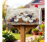 Pumpkins Coperture magnetiche per cassette postali, rustiche foglie d'uva, color crema, protezione per la casa e il giardino, 53 x 64 cm