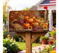 Pumpkins - Coperture magnetiche per cassette postali, rustiche, girasole, uva, arancione, decorazione per giardino, patio, 45 x 53 cm