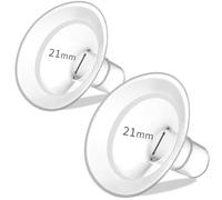 PumpMom - Tiralatte da 21 mm, flange per Medela, sostituzione flangia compatibile con tiralatte Medela PersonalFit, Freestyle, Maxi, Freestyle Flex Connector