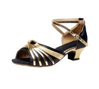 Pumps - Scarpe da ballo da donna con cinghia, in pelle, con tacco alto, con fibbia, con cinghia, per la bocca di pesce, eleganti scarpe da sera, Nero, 42 EU