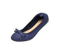 Pumps - Scarpe da ballo da donna, eleganti, imbottite, per barche, basse, eleganti, comode, morbide, classiche ballerine, Blu, 39 EU