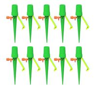 pumpumlia 10 picchetti automatici per irrigazione automatica per piante da interni ed esterni con valvole di regolazione facili sistemi di irrigazione da giardino ugello di irrigazione regolabile